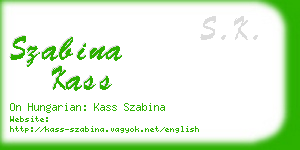 szabina kass business card